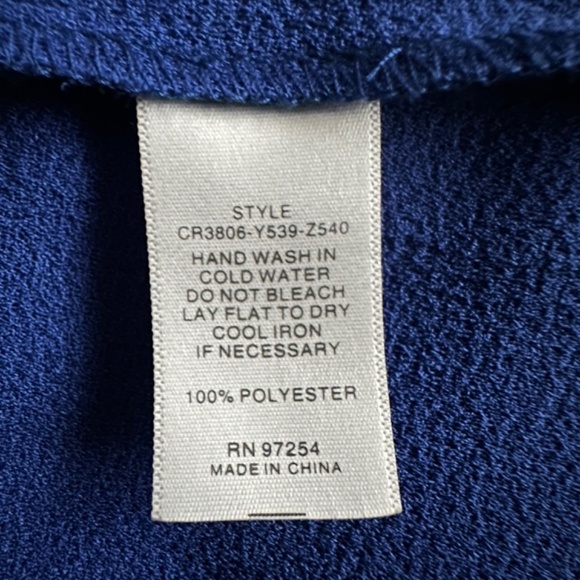 one clothing Women M Royal Blue Short Sleeve Round Neck Relaxed Tunic Mini Dress - Picture 13 of 13